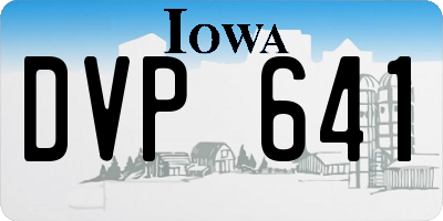 IA license plate DVP641