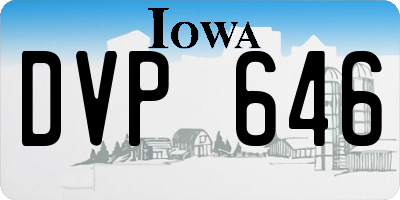 IA license plate DVP646