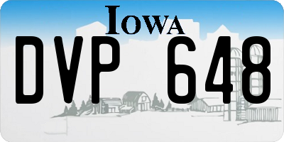 IA license plate DVP648