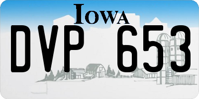 IA license plate DVP653