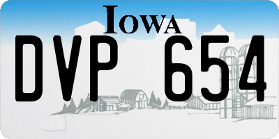 IA license plate DVP654