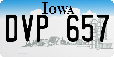 IA license plate DVP657
