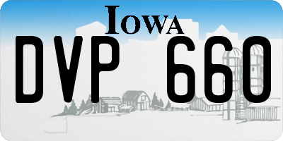 IA license plate DVP660