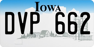 IA license plate DVP662