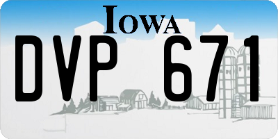 IA license plate DVP671