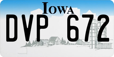 IA license plate DVP672