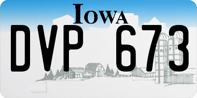 IA license plate DVP673