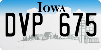 IA license plate DVP675