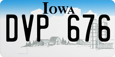 IA license plate DVP676