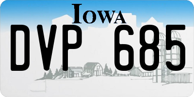 IA license plate DVP685