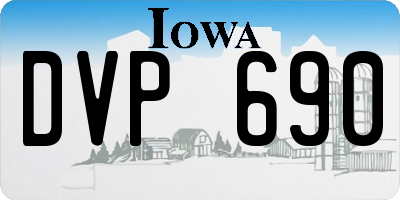 IA license plate DVP690