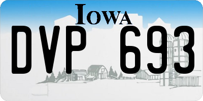 IA license plate DVP693