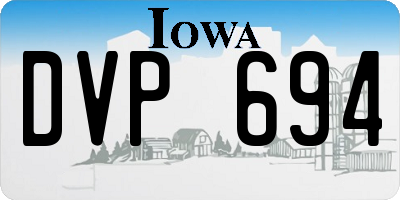 IA license plate DVP694
