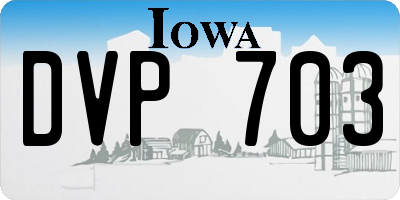 IA license plate DVP703
