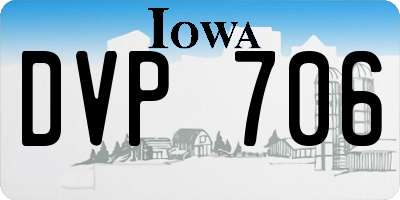 IA license plate DVP706