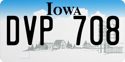 IA license plate DVP708