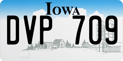 IA license plate DVP709