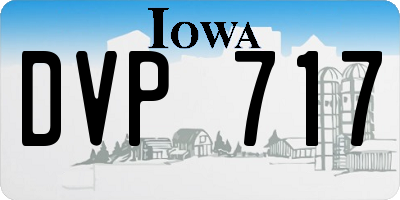 IA license plate DVP717