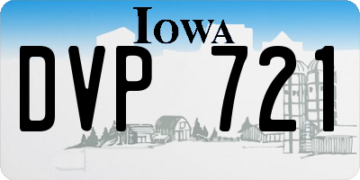 IA license plate DVP721
