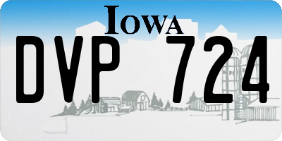 IA license plate DVP724