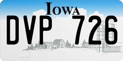 IA license plate DVP726