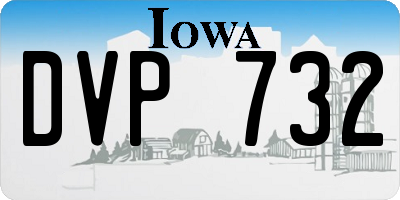 IA license plate DVP732