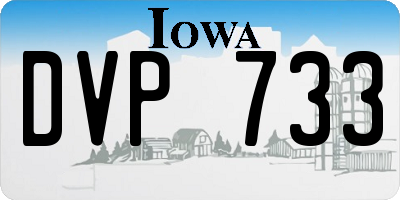 IA license plate DVP733
