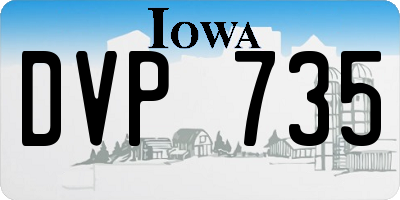 IA license plate DVP735