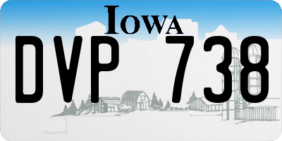 IA license plate DVP738