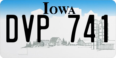 IA license plate DVP741