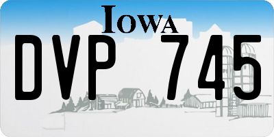 IA license plate DVP745