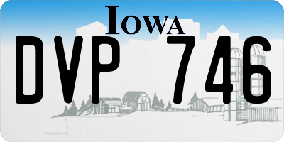 IA license plate DVP746