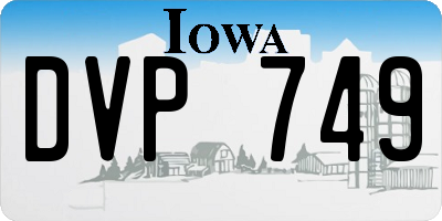 IA license plate DVP749