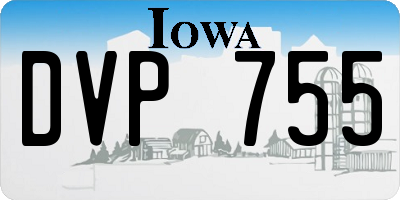 IA license plate DVP755