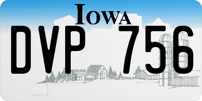 IA license plate DVP756