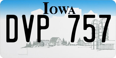 IA license plate DVP757