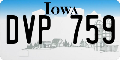 IA license plate DVP759
