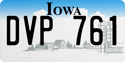 IA license plate DVP761