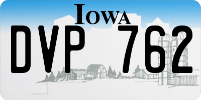 IA license plate DVP762