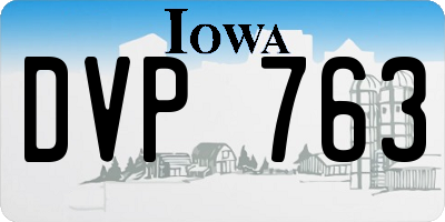 IA license plate DVP763