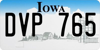 IA license plate DVP765