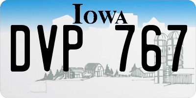 IA license plate DVP767