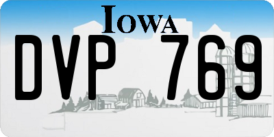 IA license plate DVP769