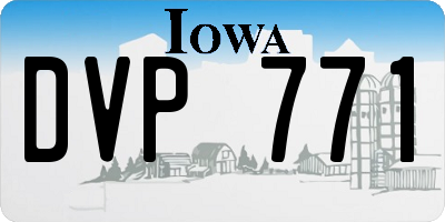 IA license plate DVP771