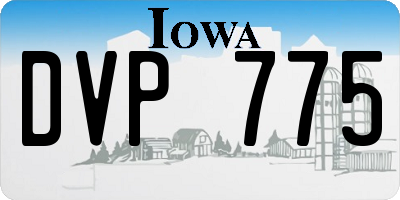 IA license plate DVP775
