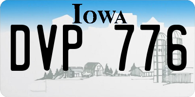 IA license plate DVP776