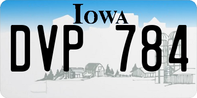 IA license plate DVP784