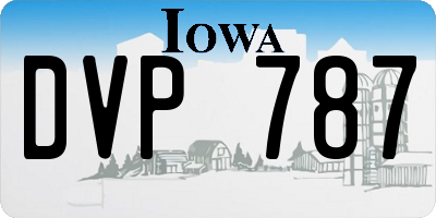 IA license plate DVP787