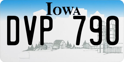 IA license plate DVP790