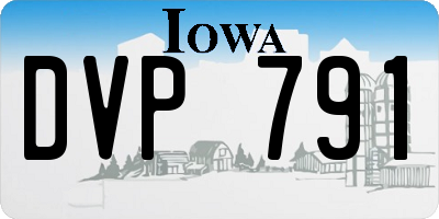 IA license plate DVP791